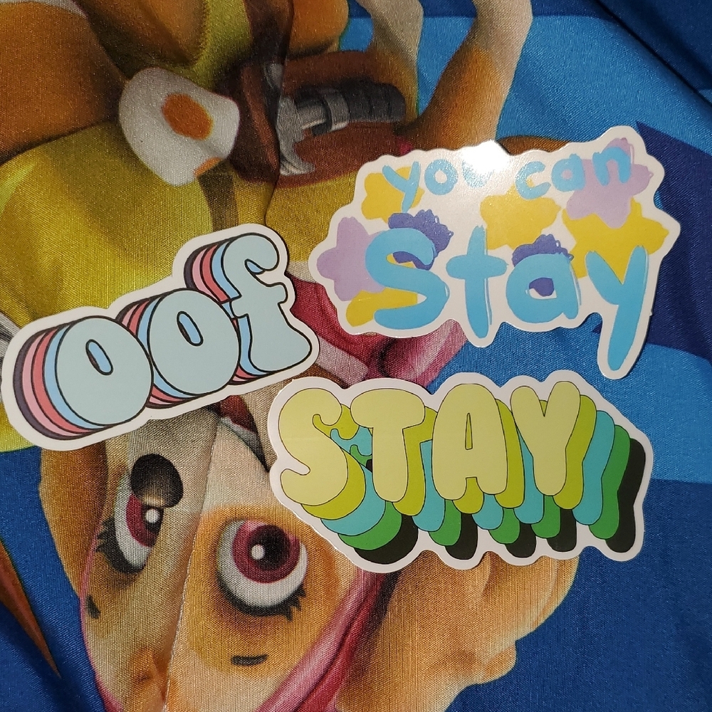 🌈FREE W/BUNDLE🌈 Set Of 3 Colorful Graphic Stay Stickers
